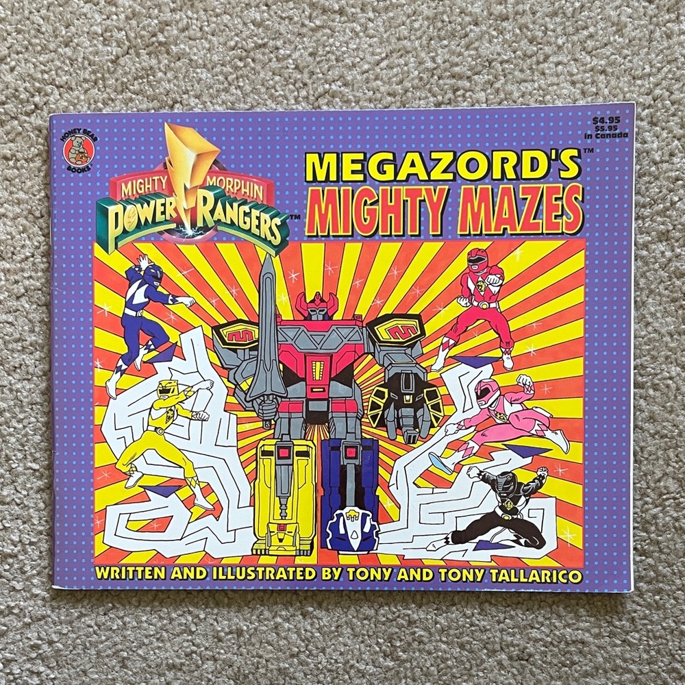 1994 Power Rangers Megazord's Mighty Mazes Book